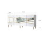 Hanah Home Consola Nice Blanco y Oro